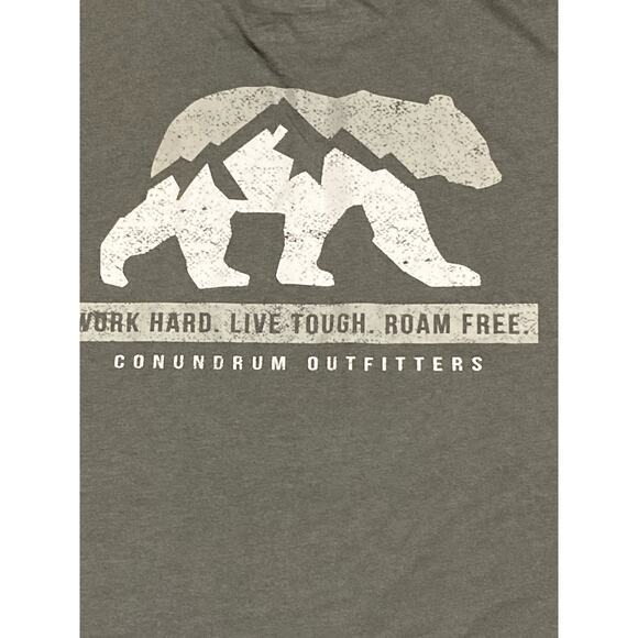 CONUNDRUM (Right To Bear) Mens L T-Shirt Gray Short Sleeve Outdoor Gorpcore - Picture 5 of 6